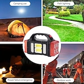 cheap Camping Lights-Solar Powered Tactical LED Camping Light - 500 Lumens USB Rechargeable Flashlight, Water Repellent, Long-Range, Multi-Function Outdoor Torch for Outdoor Camping
