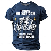 お買い得  メンズおもしろTシャツ-男性用 グラフィック Tシャツ 半袖 Tシャツ 3Dプリント クルーネック シャツ 日常 デザイナー レトリ／ヴィンテージ スポーツ・アウトドア 祝日 お出かけ ブラック ブルー グリーン 春夏 衣類 S M L XL XXL XXXL