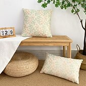 abordables Coussins tendances-1 pcs Coton Housse de coussin, Floral Rectangulaire Carré Traditionnel Classique