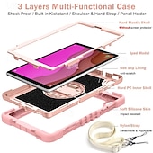 cheap Lenovo Cases-Tablet Case Cover For Lenovo M10 HD 2nd Gen 10.1&quot; TB-X306 Portable Handle 360° Rotation Armor PC Silicone