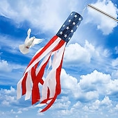 cheap Independence Day Decoration-Patriotic Windsock Independence Day Outdoor Flag Windsock Flag -4th of July Decorations  4th of July Decorations,American Windsock Heavy Duty