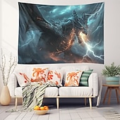 ieftine tapiserii animale-Dragon sălbatic agățat tapiserie artă de perete tapiserie mare decor mural fotografie fundal pătură perdea acasă dormitor living decor