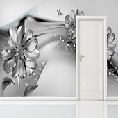 Недорогие Обои-крутые обои 3d розовые цветы обои настенная роспись настенное покрытие наклейка очистите и приклейте съемный материал ПВХ/винил самоклеящийся/клей необходимый декор стен для гостиной, кухни, ванной