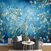 cheap Wallpaper-Cool Wallpapers Bluer Flowers Wallpaper Wall Mural Wall Covering Sticker Peel and Stick Removable PVC/Vinyl Material Self Adhesive/Adhesive Required Wall Decor for Living Room Kitchen Bathroom