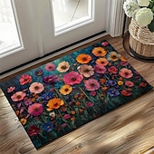 cheap Doormats-Wedding Oil Painting Flowers Doormat Non-Slip Oil Proof Rug Indoor Outdoor Mat Bedroom Decor Bathroom Mat Entrance Rug Door Mat