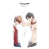 levne Kreslená a filmová postava-One Piece Opice D. Luffy Tony Tony Chopper Trička Animák Manga Anime 3D Harajuku Grafika Kawaii Pro Pro páry Pánské Dámské Dospělé Karneval Plesová maškaráda 3D tisk ulice Běžné / Denní