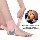 cheap Braces &amp; Supports-1pc One Size Adjustable Ankle Brace-Breathable Ankle Support With Silicone-Neoprene Ankle And Heel Stabilizer-foot Sleeve For Men And Women - For Sports, Running, Fitness, Volleyball and Basketball