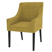 Linen Cotton Chair Cover with Armrests Solid Color Quilted Slipcovers SAKcover LITB PRIME cover 38