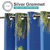 economico Tende impermeabili-tende da esterno tenda impermeabile antivento e resistente alle intemperie per patio, capanna, veranda, pergola e gazebo, telo superiore con occhiello, paesaggio forestale a 2 pannelli