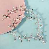 voordelige Accessoires voor haarstyling-kroon tiara&#039;s hikinauhat Helm Strass Legering Bruiloft Luxe Retro Met Kristaldetails Pure Kleur Helm Hoofddeksels