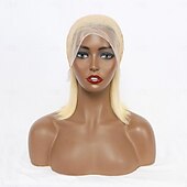 economico Parrucche lace front capelli veri-parrucca bob bionda capelli umani 613 parrucca anteriore in pizzo bob capelli umani 13x4 parrucca anteriore bionda in pizzo bob capelli umani pre pizzicati parrucca bob clorata con i capelli del