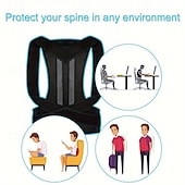 abordables Attelles et orthèses-1pc correcteur de posture unisexe-dos amélioré &amp; support d&#039;épaule - ajustement confortable et réglable pour un usage quotidien - soulagement des maux de dos &amp; améliore la posture