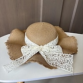 abordables Sombreros de fiesta-Sombreros Acrílico / Algodón Hebra Sombrero de copa Sombrero para el sol Casual Festivos Elegante Retro Con Cintas Color Puro Celada Sombreros