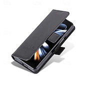 お買い得  サムスン用ケース-Samsung Galaxy Z Fold 6 Z Fold 5 Z Fold 4 Z Fold 3用の財布ケース、フルボディ保護キックスタンドカードスロット、レトロPC PUレザー