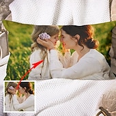 abordables Cadeaux personnalisés-Housse de coussin lombaire personnalisée Ajoutez votre image Meilleur cadeau de graduation Design photo personnalisé Housse de coussin mode décontractée 1pc Cadeau personnalisé sur mesure