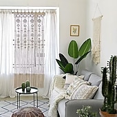 billige Macrame &amp; String gardiner-macrame romdeler dørgardin vevd bohemsk bryllup billedvev veggdekor for bryllup soverom stue hjemmedekorasjon