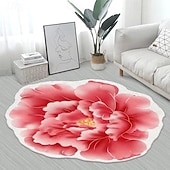 economico tappeti per soggiorno e camera da letto-Tappeti Tappeti A Forma Di Fiore Semplice Tappeto 3d Grande Fiore Tappetini Lavabili