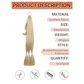 cheap Ponytails-Extension Jumbo Box Braids Synthetic Hair Braiding Hair 2pcs / pack