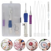 cheap Stress Relievers-DIY Punch Needle Magic Embroidery Pen Set Stitching Thread Tool Sewing Craft Kit