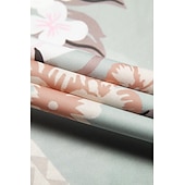 abordables Robes de fête-Robe longue en satin vert à fleurs, col en V, manches bouffantes, pour invités de fête/mariage, pour impressionner 2024