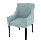 Linen Cotton Chair Cover with Armrests Solid Color Quilted Slipcovers SAKcover LITB PRIME cover 33