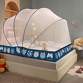 preiswerte Betthimmel &amp; Vorhänge-Moskitonetz fürs Bett, in einer Sekunde zu öffnen und zu schließen, faltbare Haushaltsnetze, Erhöhung der Höhe, 119,4 cm, große Fläche, Moskitonetz, Installation kostenlos