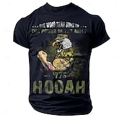 abordables Camiseta gráfica para hombres-Hombre Refranes y citas Bandera estadounidense EJÉRCITO impresión de letras Camiseta Camiseta superior 100% Algodón Manga Corta Gráfico Camisa Negro Azul Oscuro Camiseta cómoda Calle Deporte Ropa de