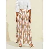 baratos calças femininas-calça comprida de cetim com bolso reto