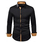 abordables camisa con botones para hombre-Hombre Camisa Camisa de verano Abotonar la camisa Camisa casual Negro Blanco Azul Piscina Verde Ejército Manga Larga Plano Diseño Diario Vacaciones Ropa Moda Casual Cómodo