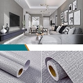 cheap Solid Color Wallpaper-Modern Vinyl Waterproof Removable Smooth Wallpaper Sticker Self-Adhesive Contact Paper for Furniture Stickers Kitchen Living Room 300x60cm