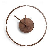 Недорогие Декор для стен-1 шт. бесшумные деревянные акриловые настенные часы для спальни и гостиной креативный подвесной дизайн с креплением без отверстий 35 см