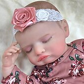 abordables Poupées-18 pouce Poupée Reborn Jouet pour Bébé &amp; Nourrisson Poupée Reborn Toddler Poupée Poupée bébé Reborn Bébé Nouveau née réaliste Cadeau Vinyle W-001 cadeaux noël enfant avec vêtements et accessoires