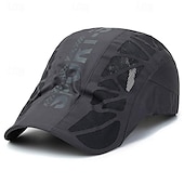 preiswerte Herrenhüte-Herren Baskenmütze Sonnenhut Kappe Schwarz Marineblau 100% Baumwolle Gitter Modisch Brautkleider schlicht Strasse Täglich Buchstabe Einstellbar Sonnenschutz Atmungsaktiv