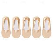 abordables calcetines caseros-5 unids/set calcetines náuticos de seda de hielo calcetines finos antideslizantes de primavera y verano para mujer calcetines inferiores de algodón tacones altos calcetines invisibles de boca poco