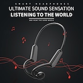 cheap Sports Headphones-B8 bone conduction bluetooth headset not in-ear wireless sports fitness binaural hanging ear type waterproof and sweatproof