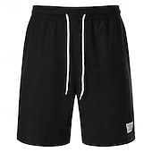 abordables Bermudas estilo casual-Hombre Pantalón corto Pantalones cortos casuales Pantalones cortos de pana Bolsillo Correa Cintura elástica Plano Comodidad Corto Festivos Playa Fin de semana Moda Casual Negro Amarillo Microelástico