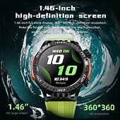 Недорогие Смарт-часы-LOKMAT ZEUS 6 PRO Умные часы 1.46 дюймовый Смарт Часы Bluetooth Педометр Напоминание о звонке Датчик для отслеживания активности Совместим с Android iOS Женский Мужчины