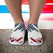 economico Scarpe a stampa grafica-Per uomo Scarpe da ginnastica Mocassini e Slip-Ons Scarpe casual da uomo Stampa scarpe Scarpe Flyknit Per sport Informale Esterno Giornaliero Giornata dell&#039;indipendenza A maglia Retato Traspirante