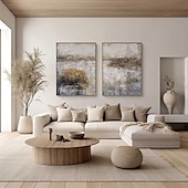 preiswerte Abstrakte Gemälde-handgemaltes beige-braunes abstraktes Ölgemälde handgemachte Wandkunst braune Leinwandgemälde moderne Wandkunst böhmische abstrakte Malerei neutral strukturiertes Ölgemälde Wandkunst Bild