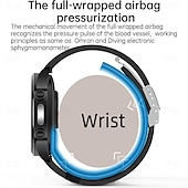 tanie Inteligentne bransoletki-696 p70 zegarek z glukometrem, inteligentny zegarek, 1,32 cala, inteligentna opaska fitness, Bluetooth, EKG + ppg, monitorowanie temperatury, krokomierz, kompatybilny z Androidem, iOS, męskie przypomnienie wiadomości, IP 67, 43 mm, koperta zegarka