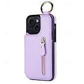 Χαμηλού Κόστους iPhone Θήκες-τηλέφωνο tok Για iPhone 16 iPhone 15 Pro Max iPhone 14 13 12 11 Pro Max Plus Mini SE Θήκη κάρτας πορτοφολιού Φερμουάρ Σταντ ποδηλάτου Υποδοχή κάρτας Ρετρό TPU PU δέρμα