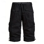 abordables Clásico-Hombre Pantalones cortos tácticos Pantalón Corto Cargo Pantalón corto Shorts para senderismo Botones Multi bolsillo Plano Listo para vestir Corto Diario Exterior Ropa de calle Moda Clásico Azul