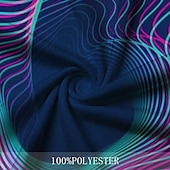 cheap Men&#039;s Geometric Polo-Men&#039;s Graphic Neon Zip Polo Shirts Golf Shirt Short Sleeve Polo Shirts Collared Shirts Casual Vacation Wear Rave Wear Party Outfits 3D Print Quarter Zip Polo Summer Spring Black Blue Purple