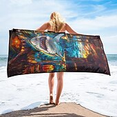 Недорогие наборы пляжных полотенец-пляжное полотенце летние пляжные одеяла из 100% микроволокна дышащие удобные одеяла