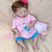 abordables Poupées-18 pouce Poupée Reborn Jouet pour Bébé &amp; Nourrisson Poupée Reborn Toddler Poupée Poupée bébé Reborn Bébé Jumeaux A Nouveau née réaliste Cadeau Vinyle W-031733 cadeaux noël enfant avec vêtements et