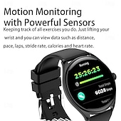 お買い得  スマートウォッチ-696 MT55 スマートウォッチ 1.43 インチ スマート·ウォッチ ブルートゥース ECG + PPG 歩数計 着信通知 と互換性があります Android iOS 女性 男性 ハンドフリーコール メッセージ受信通知 IP 67 46mmの時計ケース