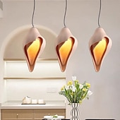 economico Luci Isola cucina-lampada a sospensione a led design conchiglia di cemento lampada a sospensione bianca calda lampada a sospensione loft lampada a sospensione a soffitto regolabile in altezza camera da letto bar