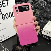 お買い得  サムスン用ケース-Samsung Galaxy Z Flip 6 Z Flip 5 Z Flip 4 Z Flip 3 用の電話ケース バックカバー ワイヤレス充電サポート ショックプルーフ カラーグラデーション TPU