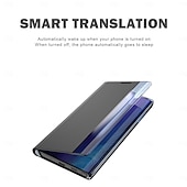 economico Cover Samsung-Custodia per telefono per Samsung Galaxy S24 S23 S22 S21 Ultra Plus A72 S25 Ultra Custodia a corpo intero Auto Sleep  Wake Up Flip magnetico con supporto di colore solido TPU PU