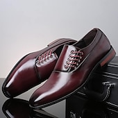 abordables Officiel-chaussures habillées classiques en cuir marron pour hommes - idéales pour les événements formels et les réunions d&#039;affaires